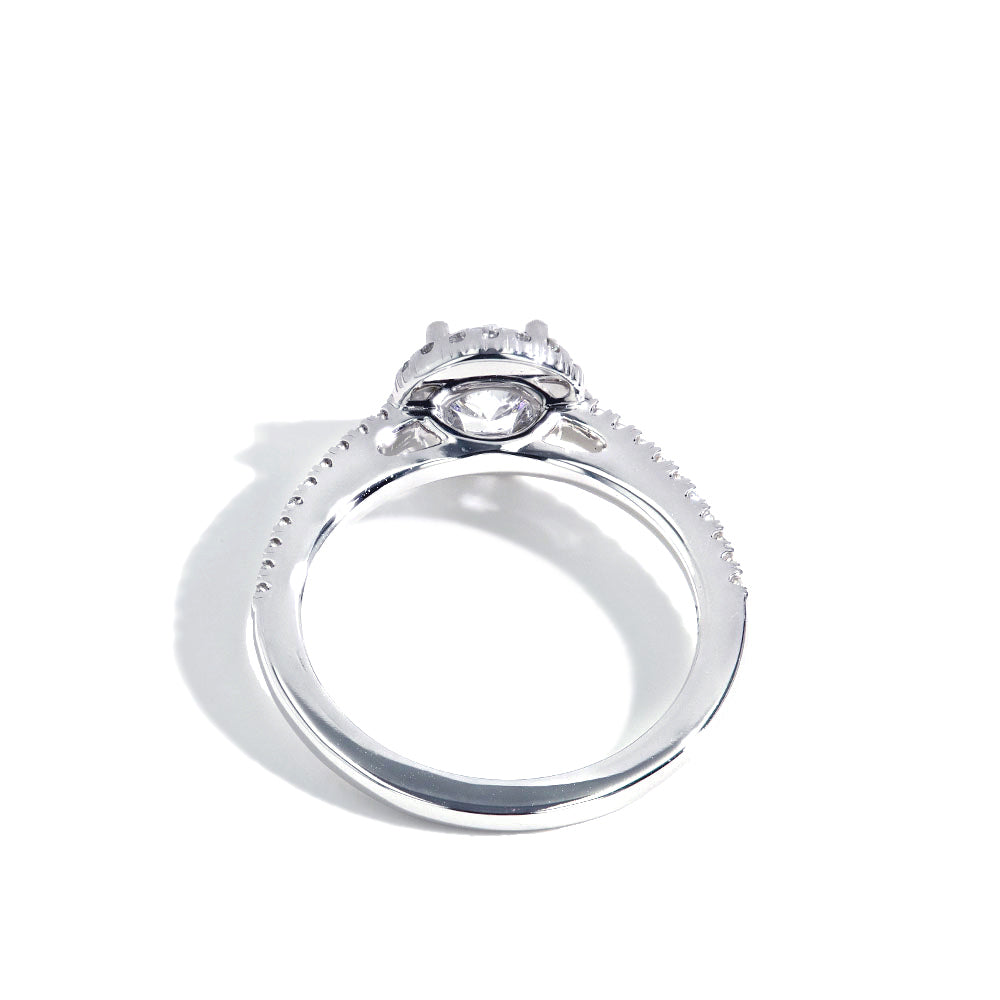 3/4 Carat Lab Grown Diamond Halo Engagement Ring