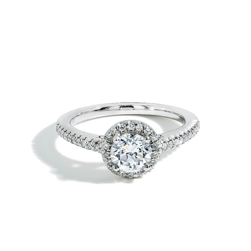 3/4 Carat Lab Grown Diamond Halo Engagement Ring