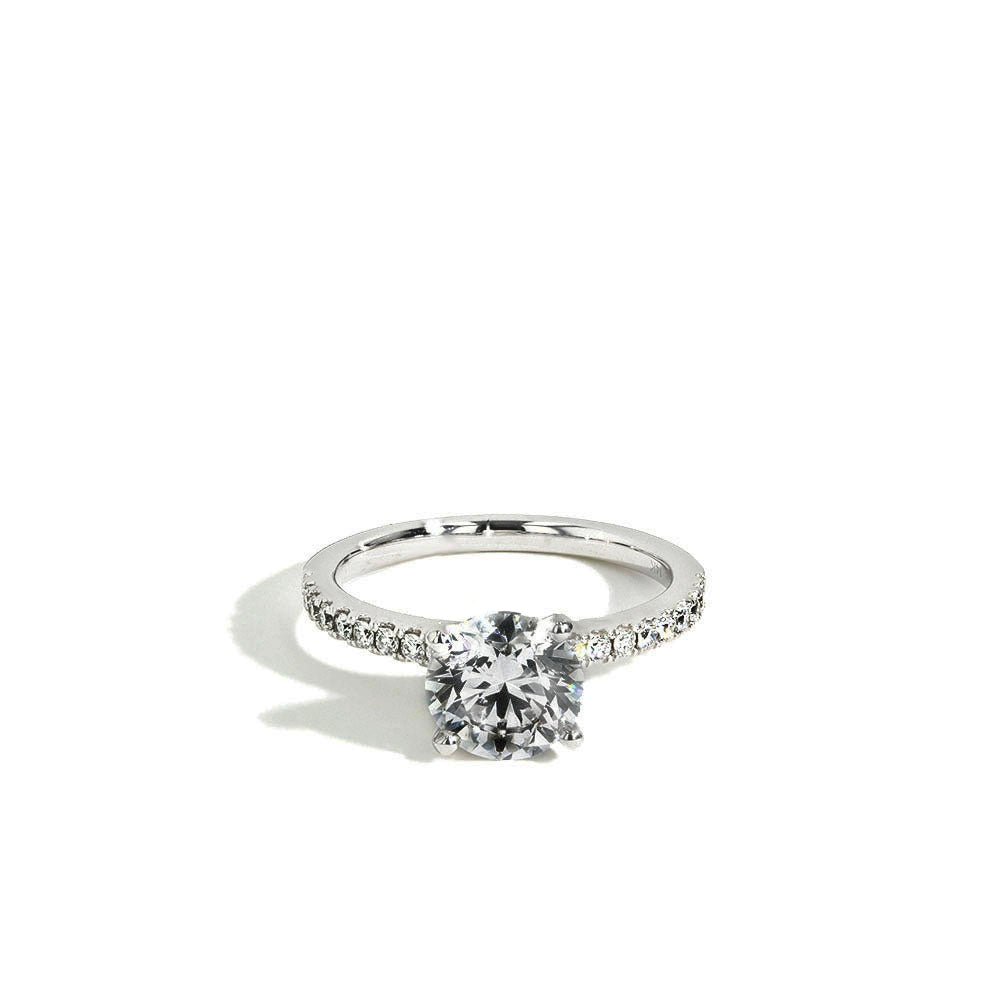 1.50 Carat Lab Grown Diamond Round Pave Engagement Set