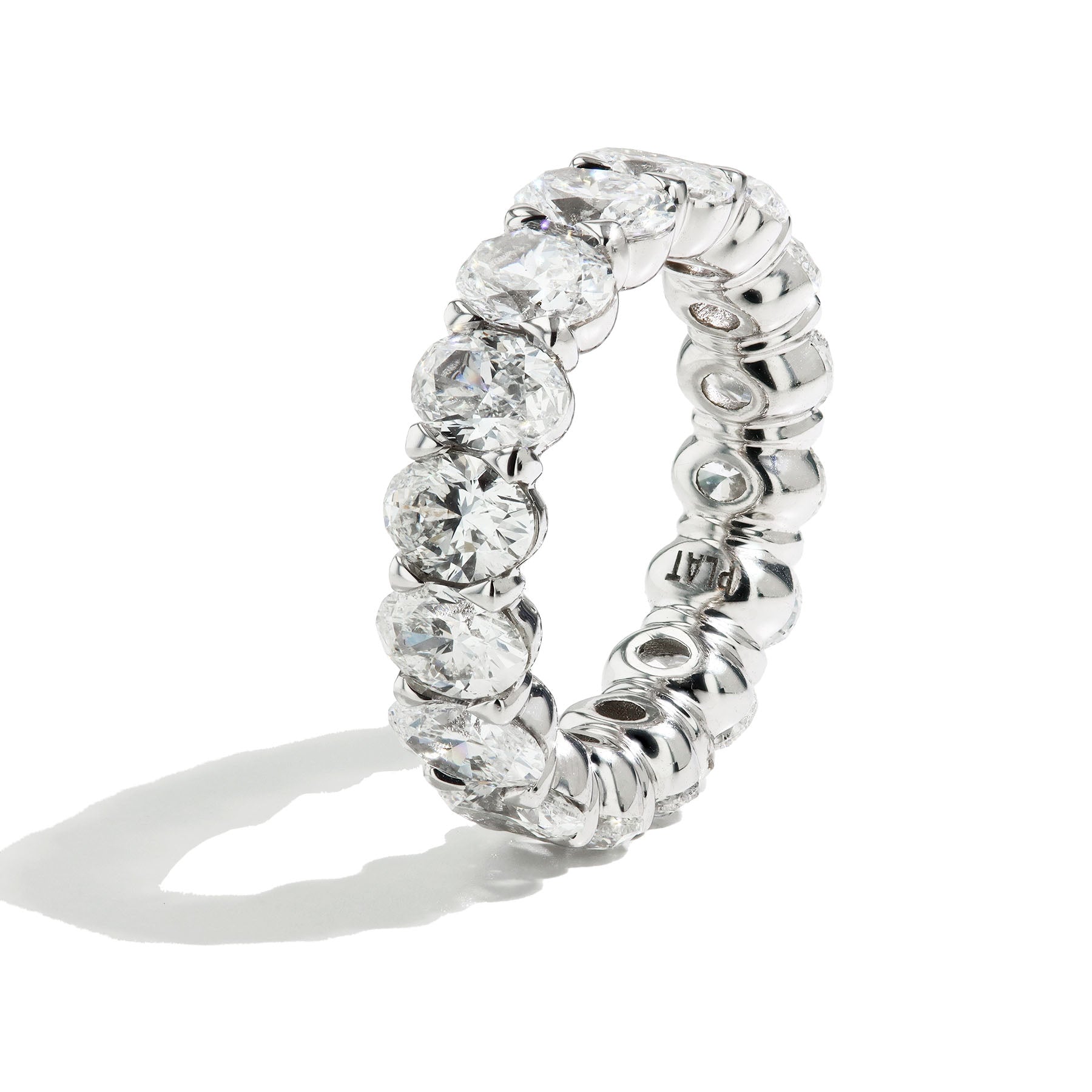 6.45ctw Oval Diamond Eternity Ring in Platinum