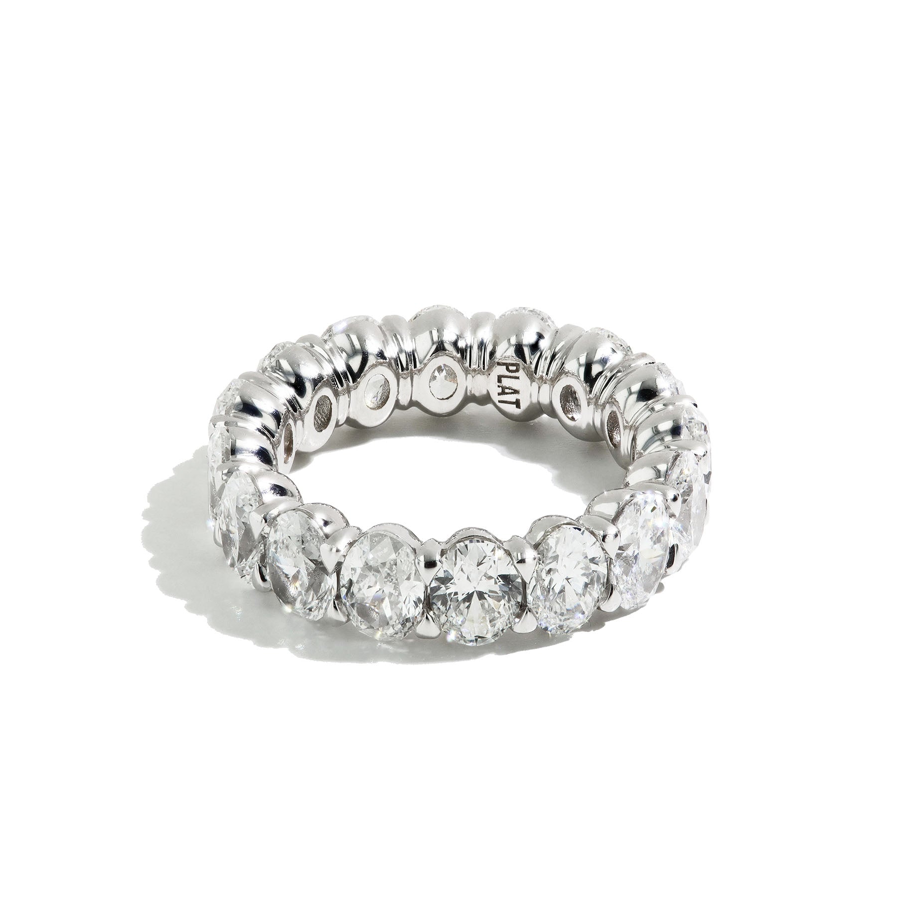 6.45ctw Oval Diamond Eternity Ring in Platinum