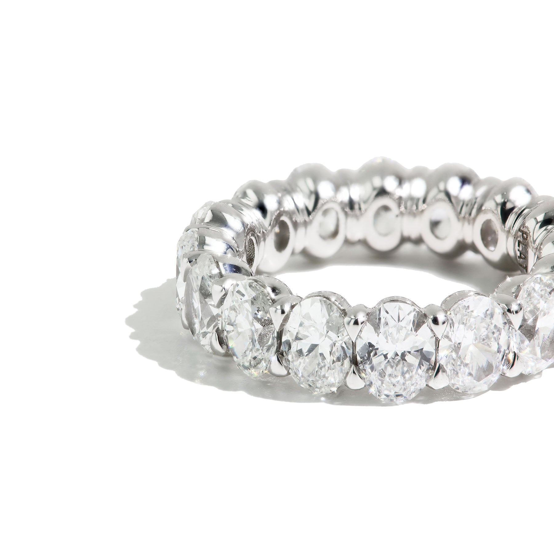 6.45ctw Oval Diamond Eternity Ring in Platinum