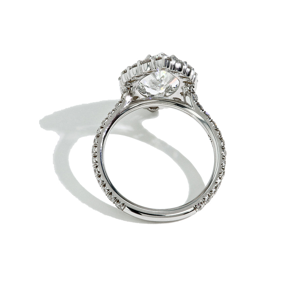 2 Carat Marquise Cut Diamond Halo Engagement Ring