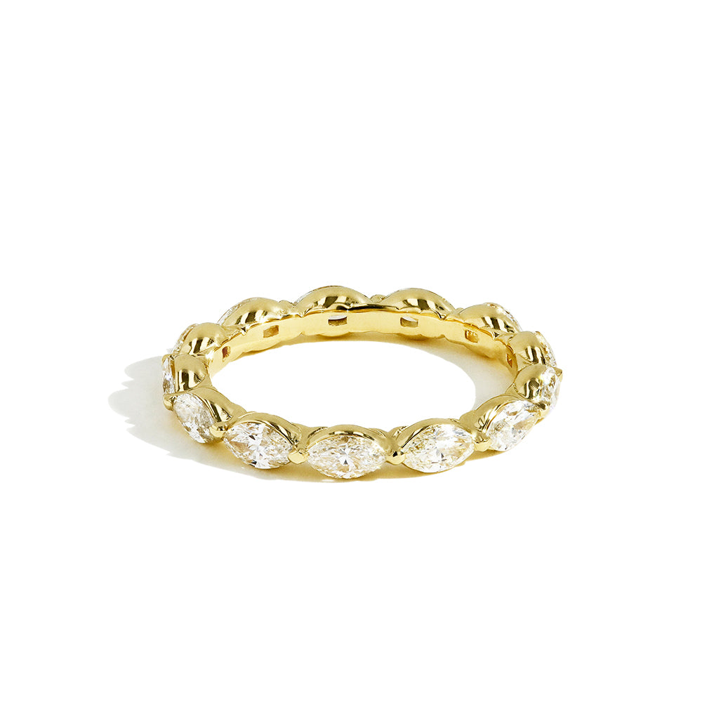 Robert Pelliccia Sideways Marquise Cut Diamond Eternity Band