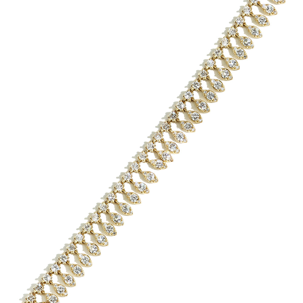 Small Pavé Diamond Dangle Anklet