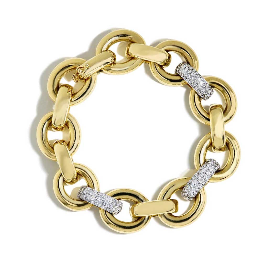 Private Label 18K Two-Tone Diamond Bracelet
