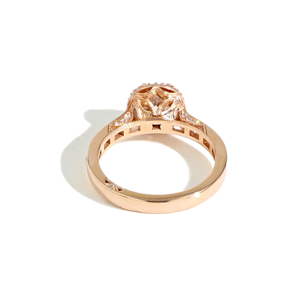 Tacori Dantela Round Halo Pavé Engagement Ring Setting