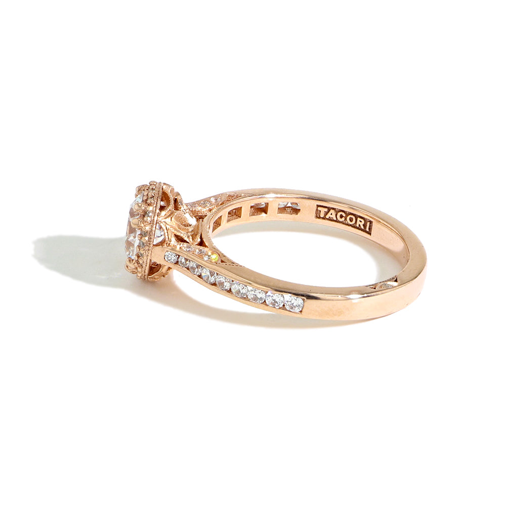 Tacori Dantela Round Halo Pavé Engagement Ring Setting