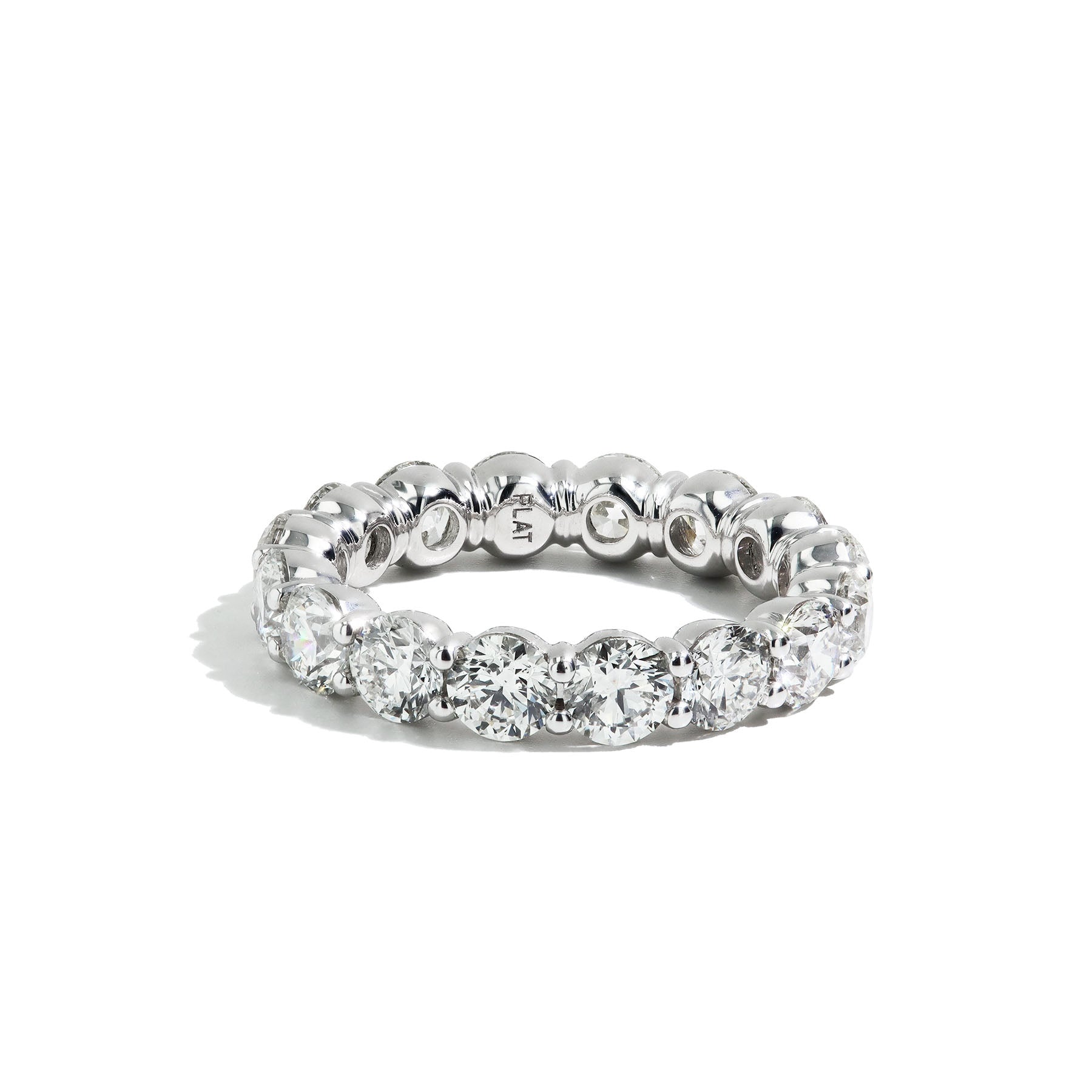 4ctw Round Cut Diamond Eternity Band in Platinum