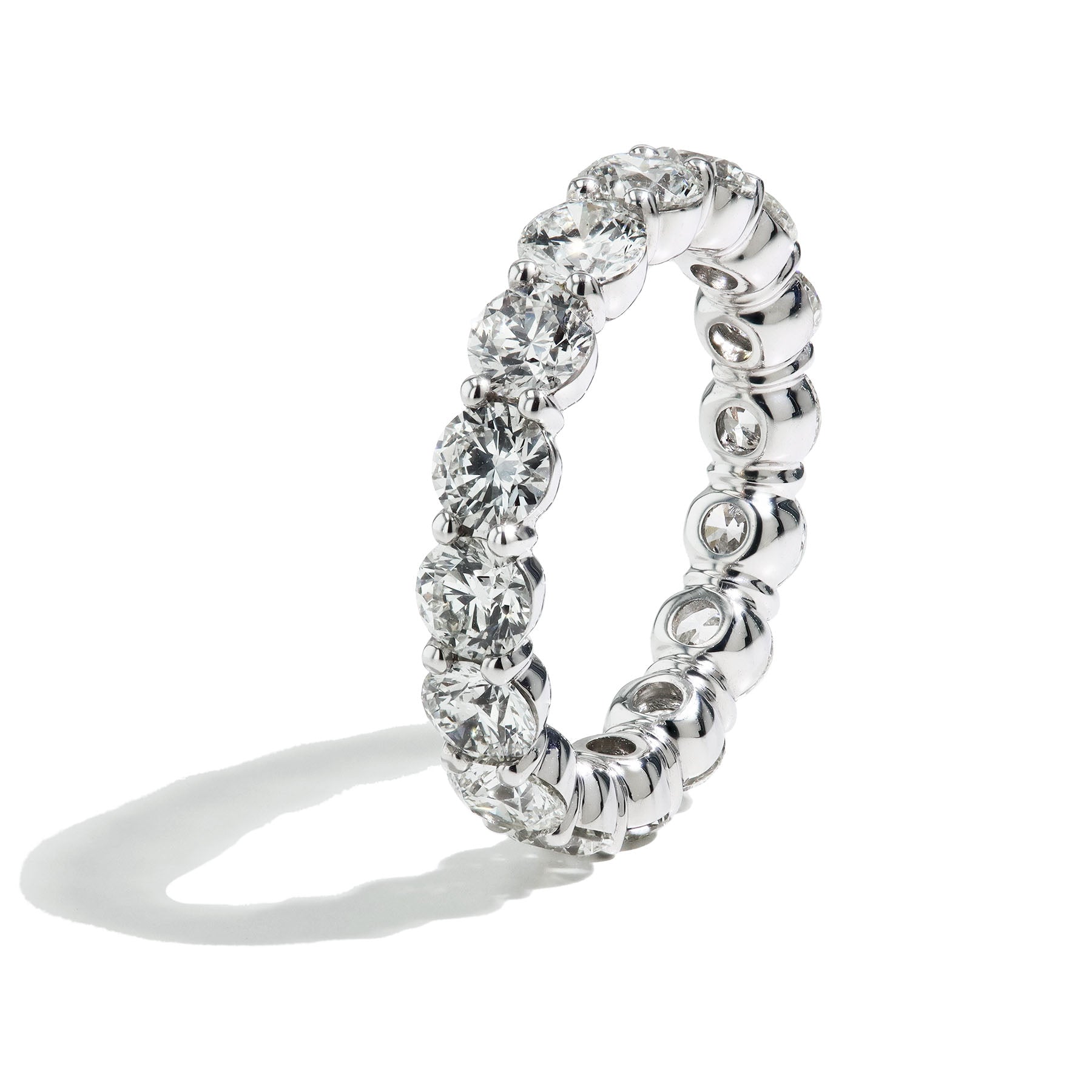 4ctw Round Cut Diamond Eternity Band in Platinum