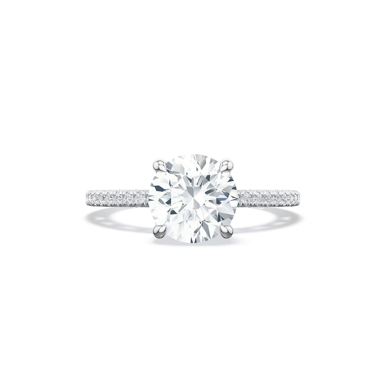 Tacori Lunetta Crescent Lunetta Crescent Round Halfway Pave Engagement Ring Setting
