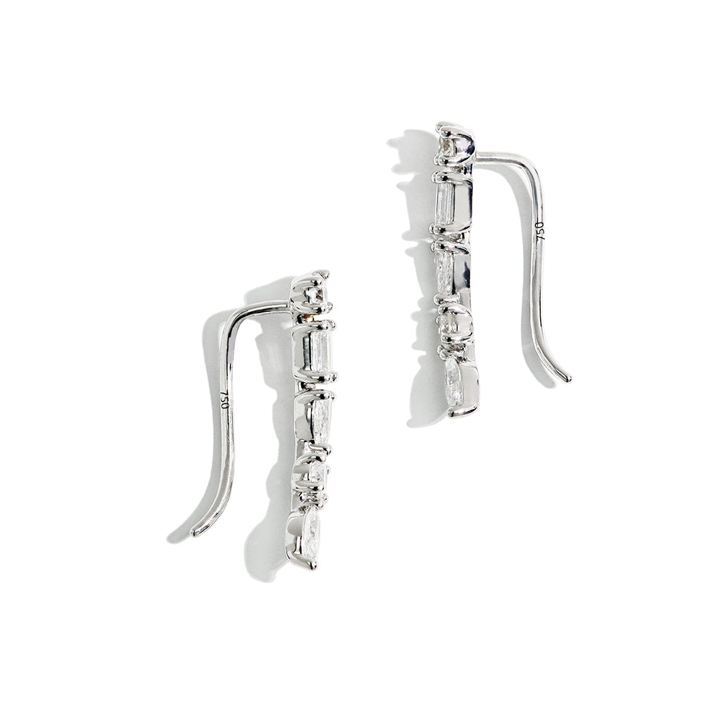 Fancy Shape Diamond Climber Earrings