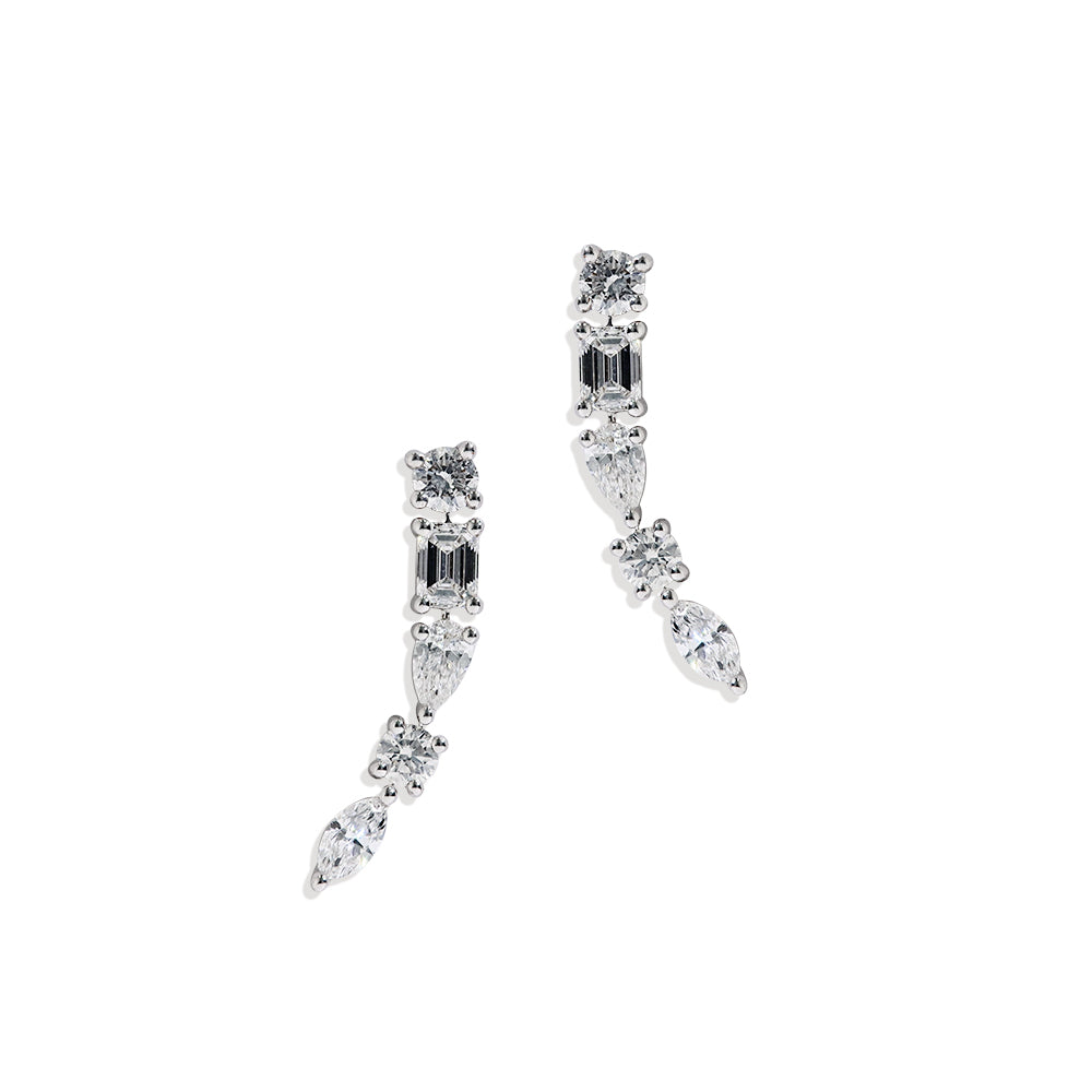 Fancy Shape Diamond Climber Earrings