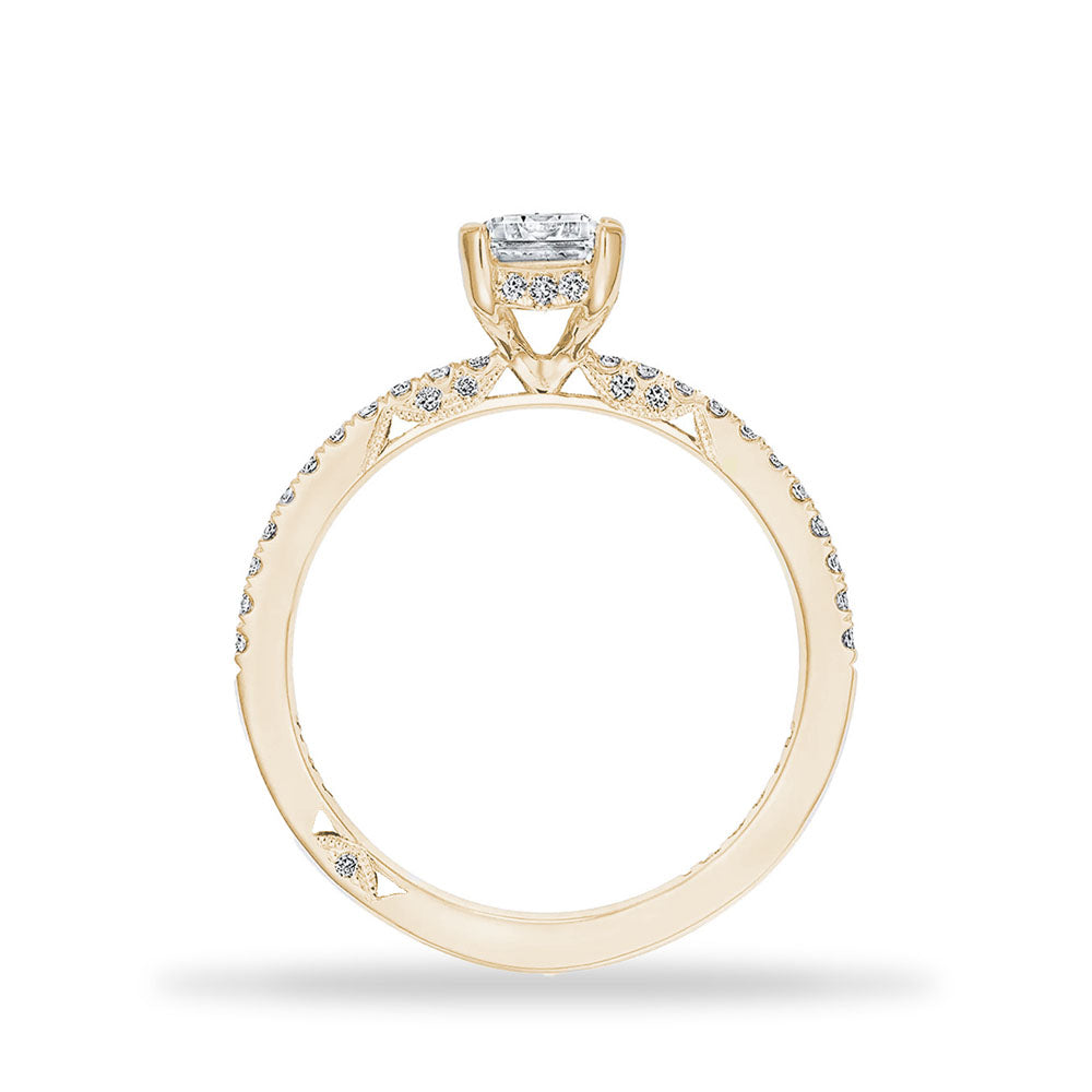 Tacori Emerald Halfway Pave Hidden Halo Engagement Ring Setting