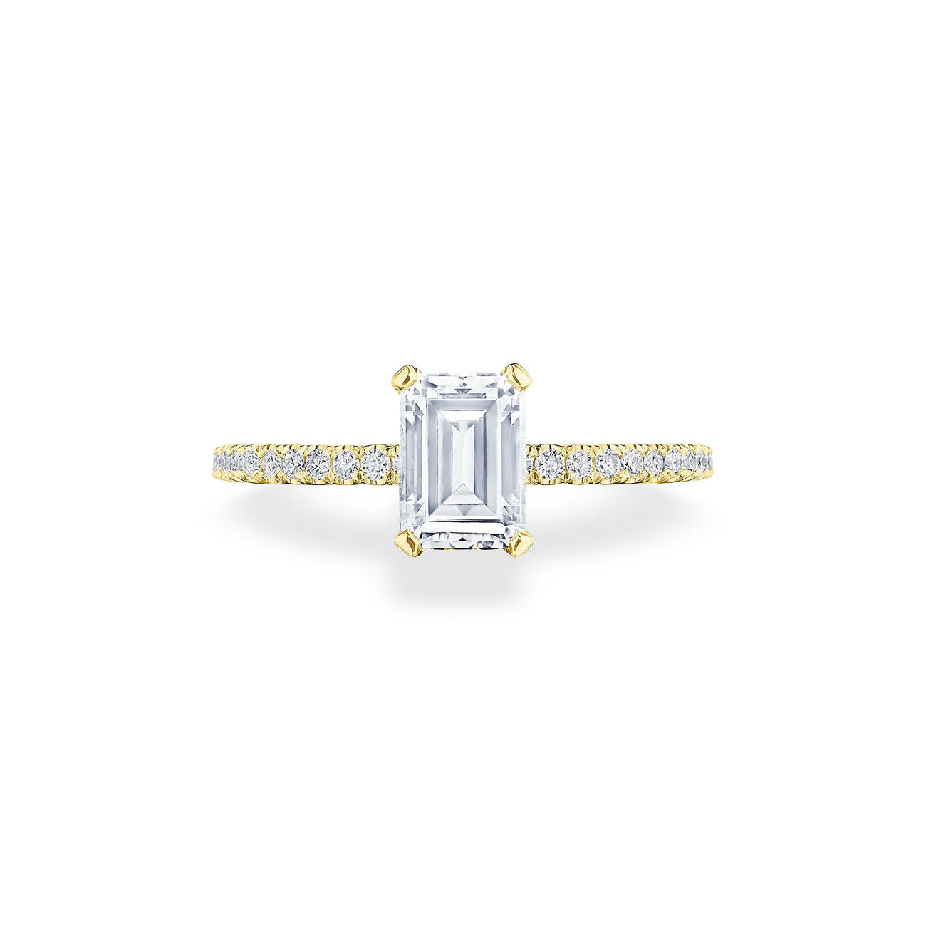 Tacori Emerald Halfway Pave Hidden Halo Engagement Ring Setting