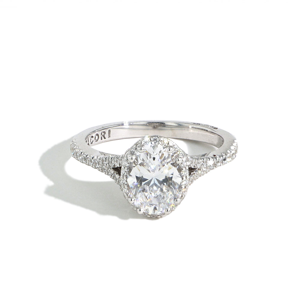 Tacori Dantela Emerald Cut Bloom with Split Shank