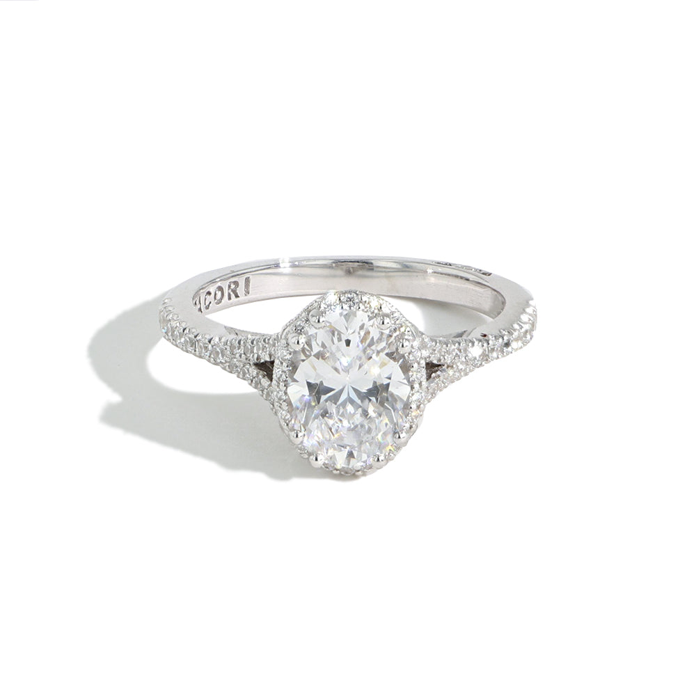 Tacori Dantela Emerald Cut Bloom with Split Shank