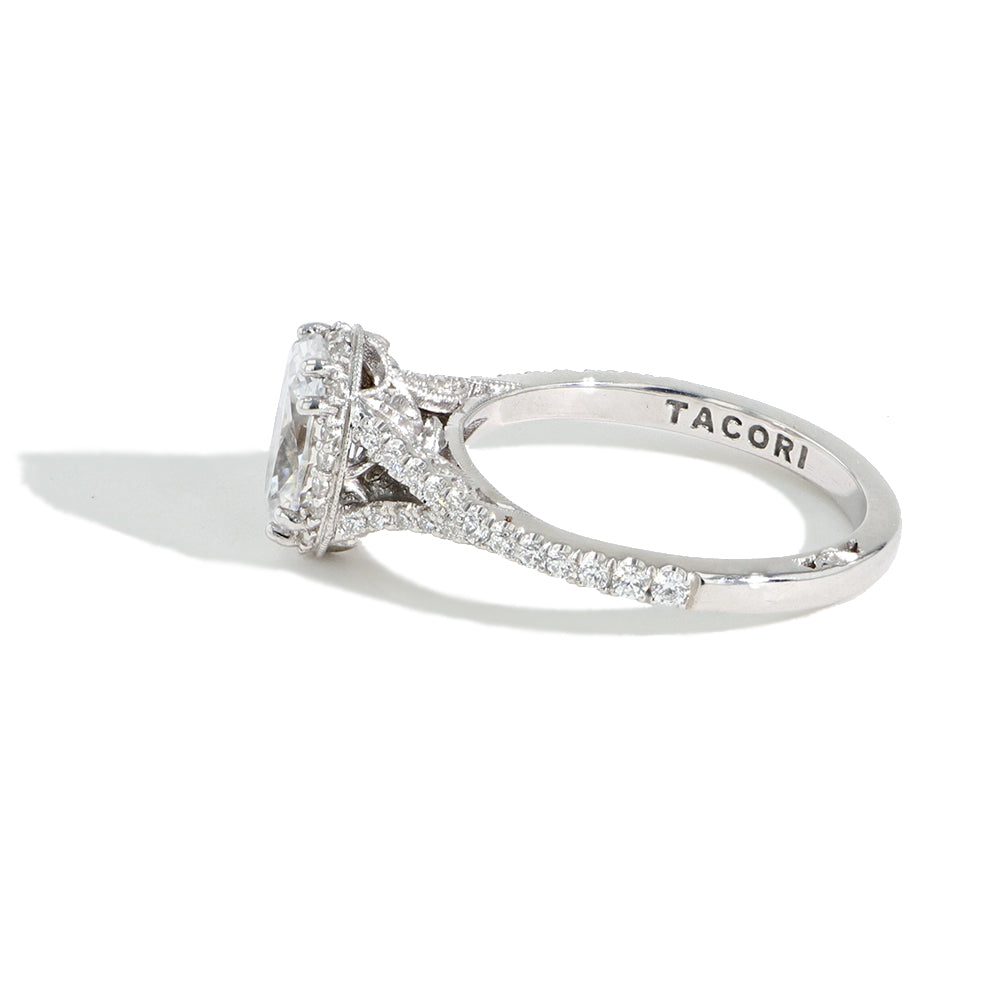 Tacori Dantela Emerald Cut Bloom with Split Shank