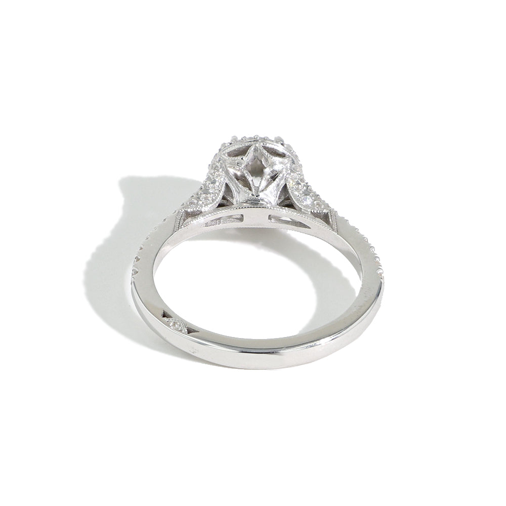 Tacori Dantela Emerald Cut Bloom with Split Shank