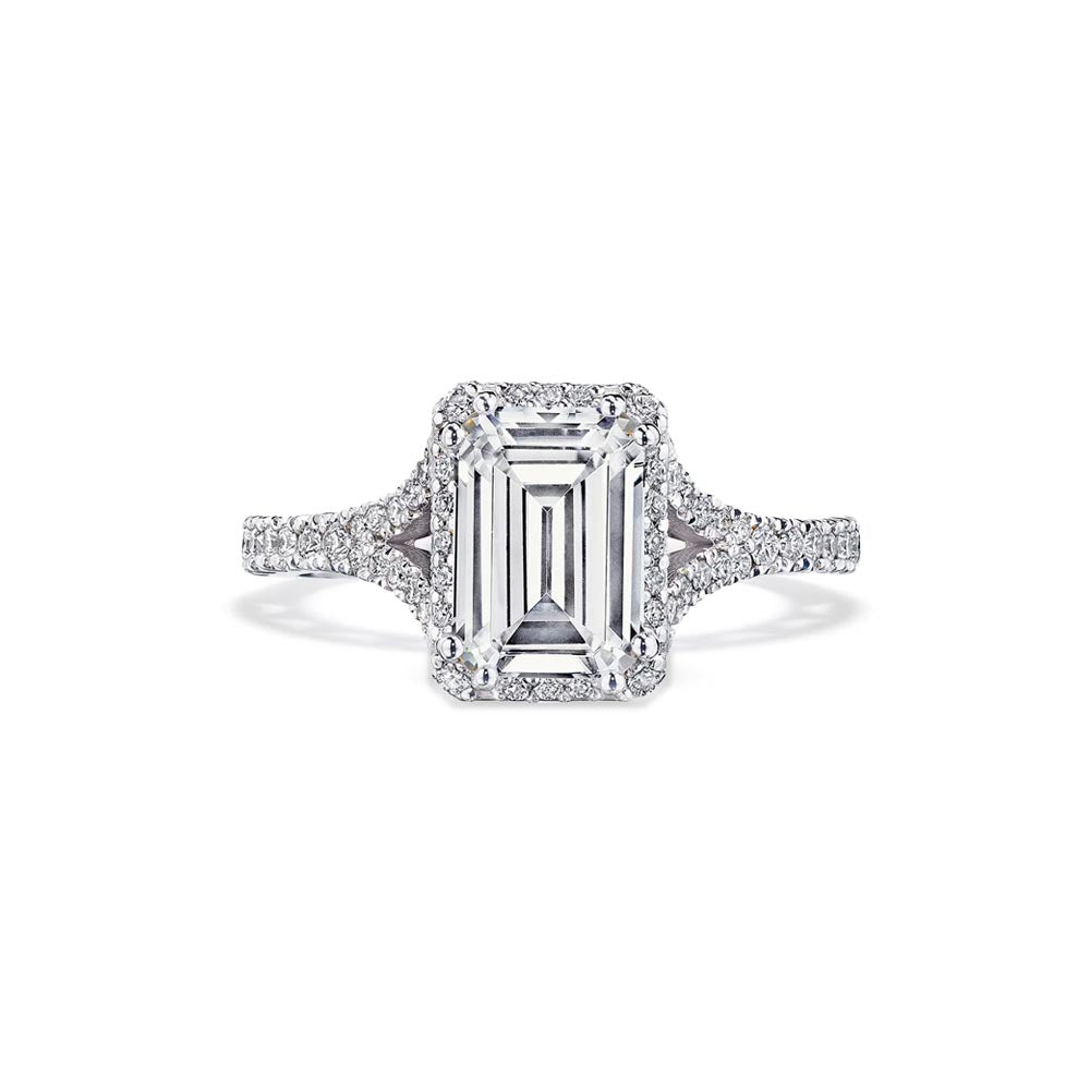 Tacori Dantela Emerald Cut Bloom with Split Shank
