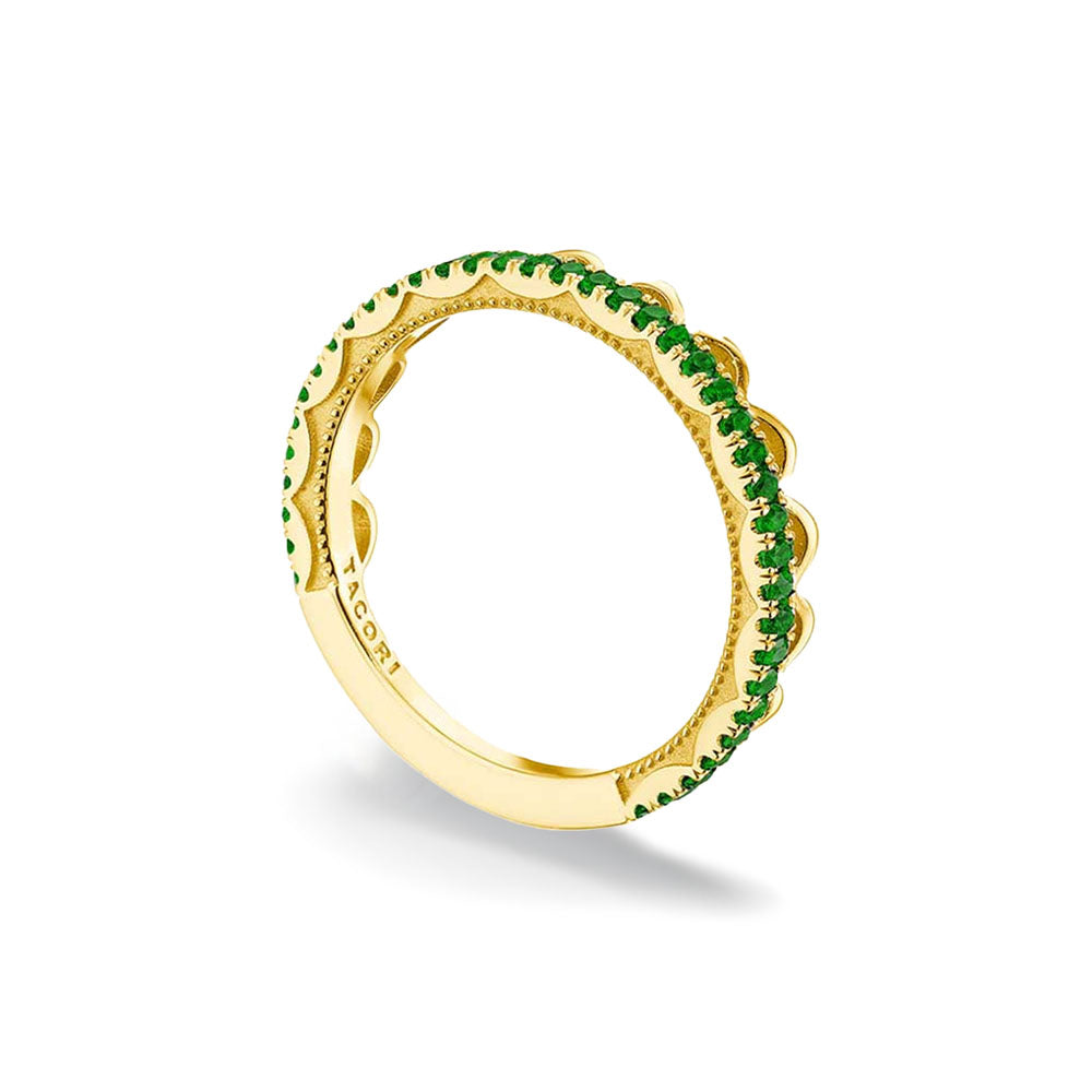 Tacori Crescent Crown 3/4 Emerald Ring
