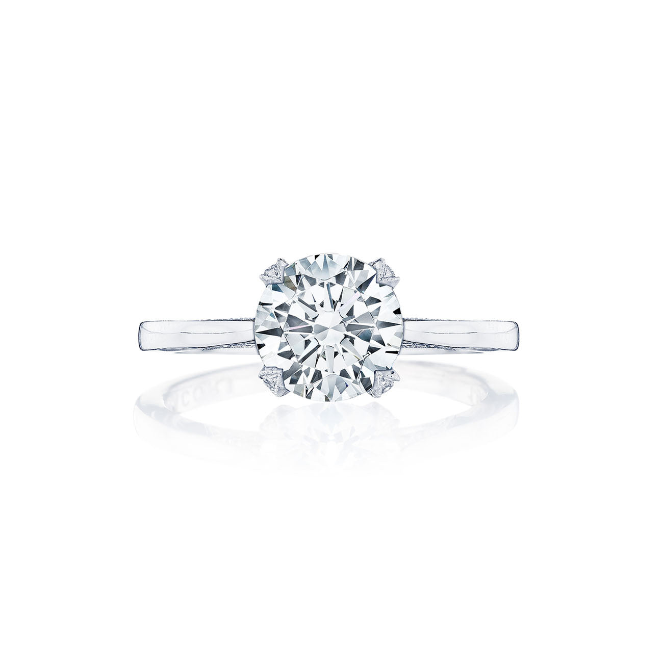 Tacori Simply Tacori Cathedral Solitaire Engagement Ring For 2ct