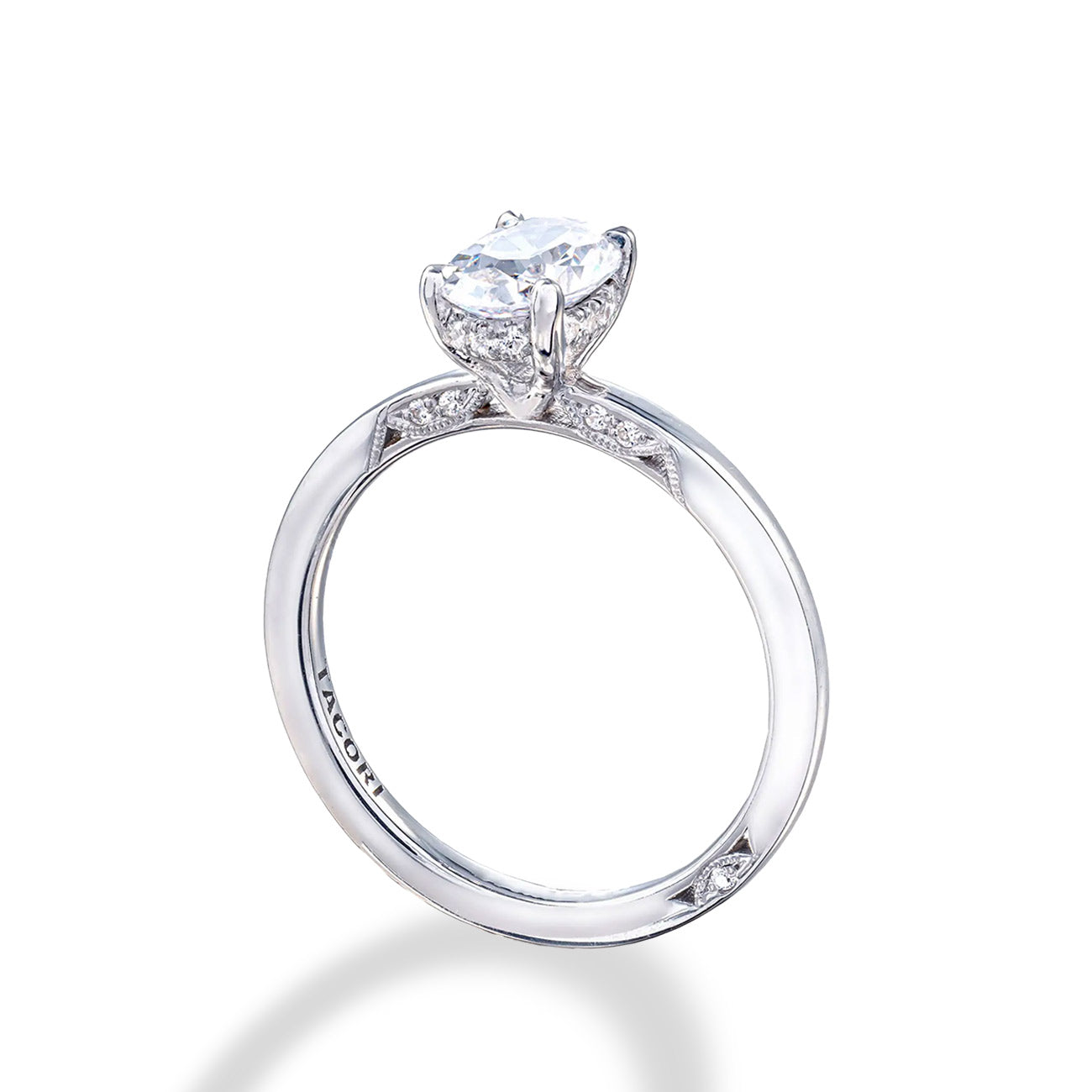 Tacori Oval Hidden Halo Engagement Ring Setting