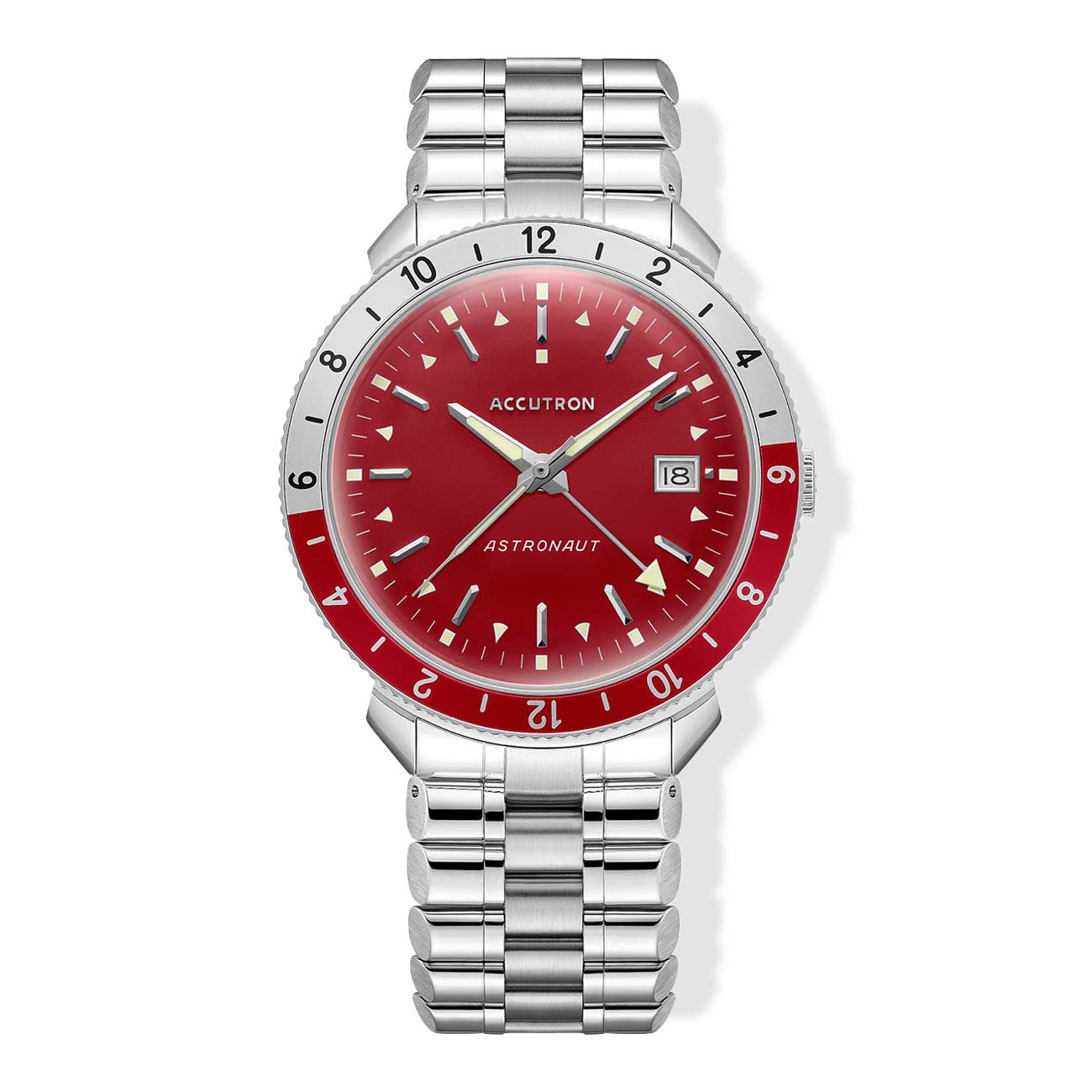 Accutron Astronaut Red Dial GMT Watch