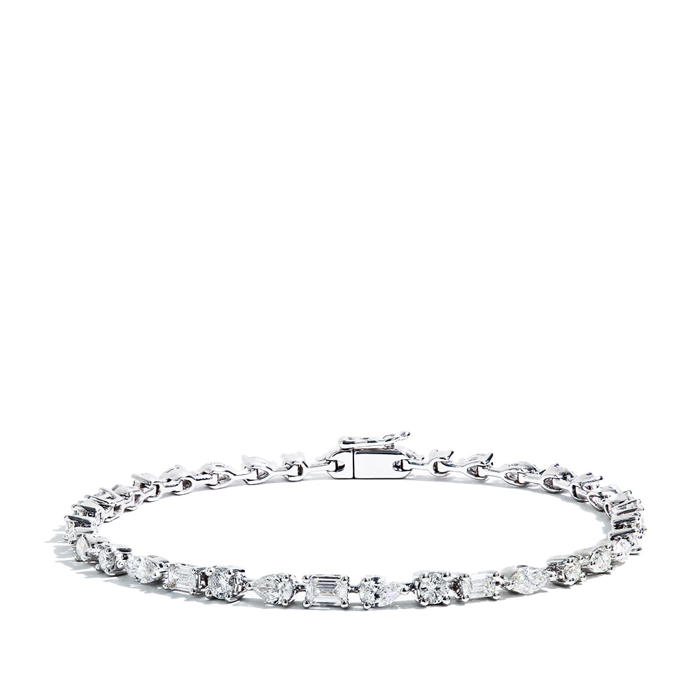 3.5 Carat Fancy Shape Diamond Tennis Bracelet