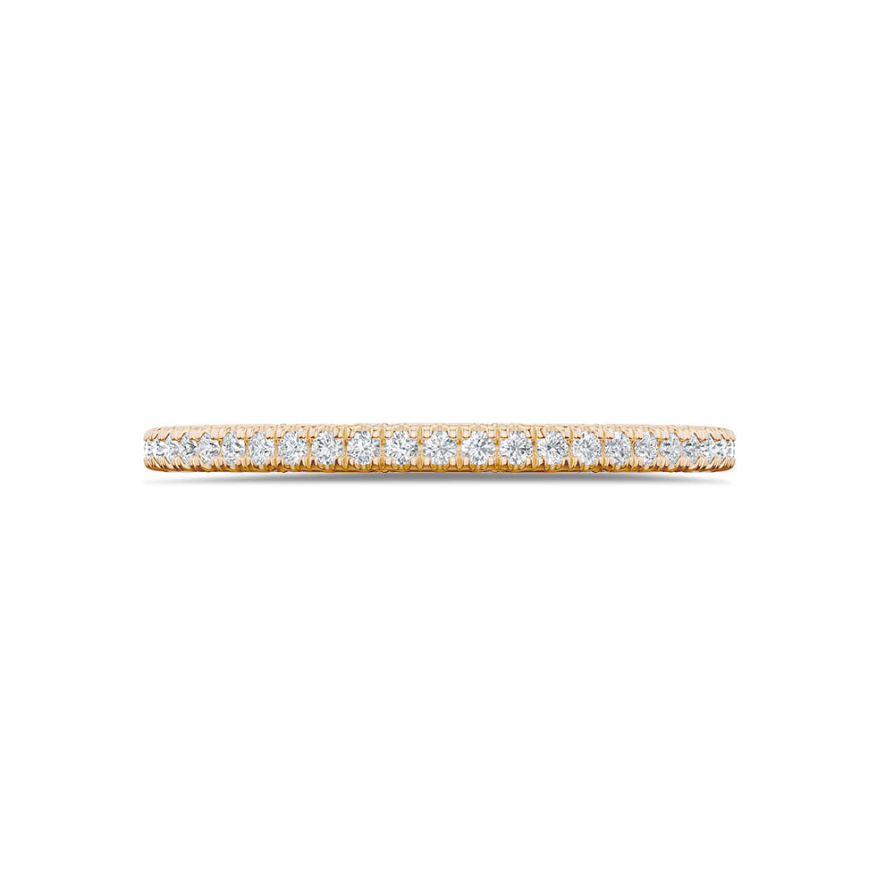 Tacori 3/4 Lunetta French Pave Wedding Band in 18K Yellow Gold