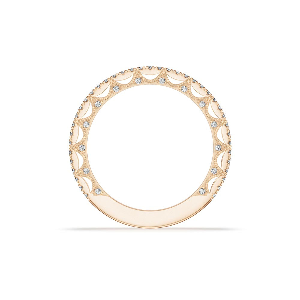 Tacori 3/4 Lunetta French Pave Wedding Band in 18K Yellow Gold