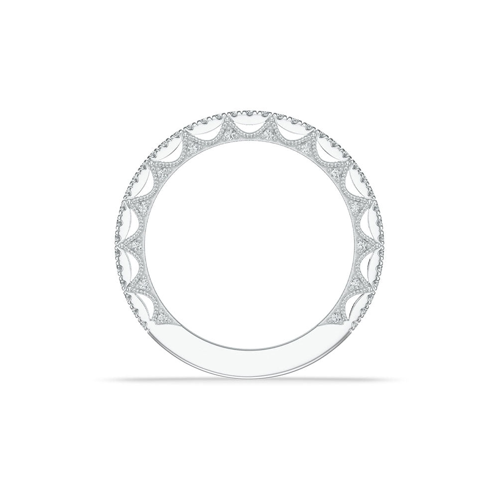 Tacori 3/4 Lunetta French Pave Wedding Band in 18K Yellow Gold