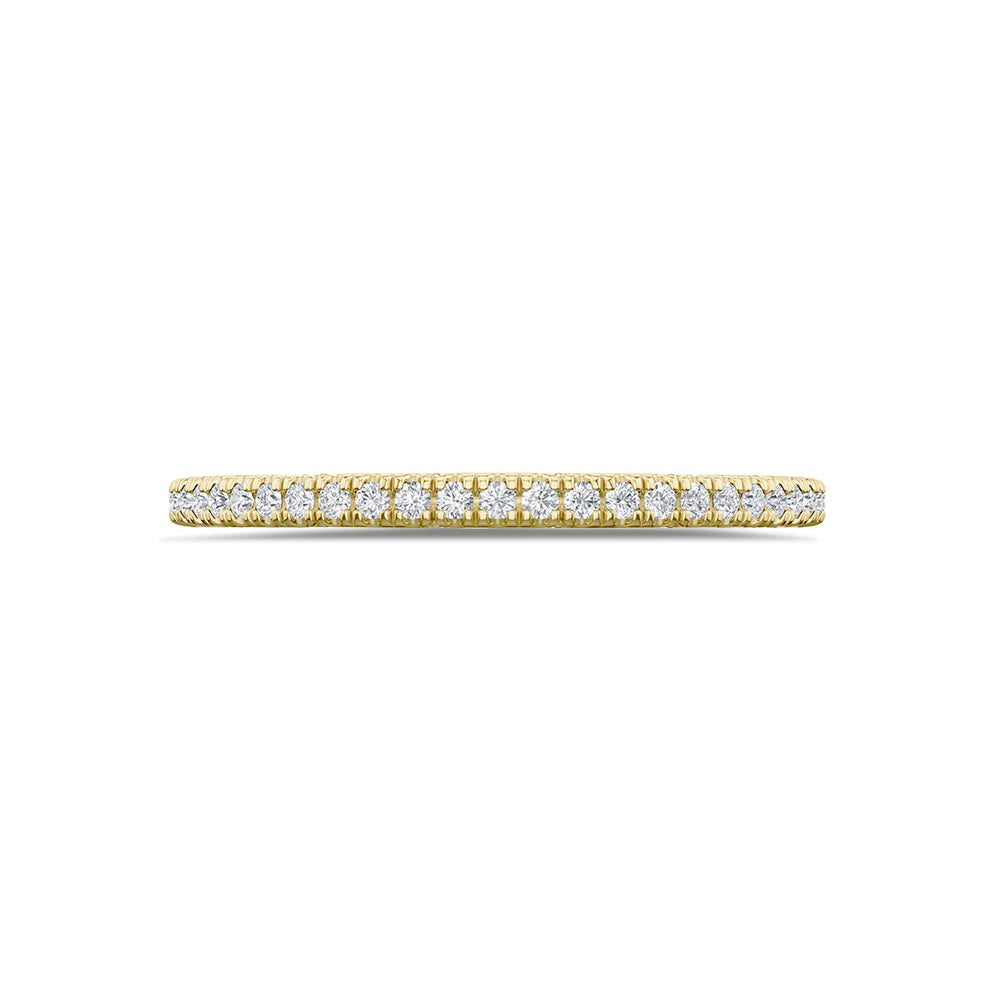 Tacori 3/4 Lunetta French Pave Wedding Band in 18K Yellow Gold