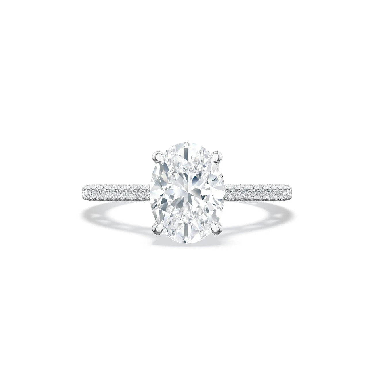 Tacori Lunetta Crescent Oval Halfway Pave Engagement Ring Setting