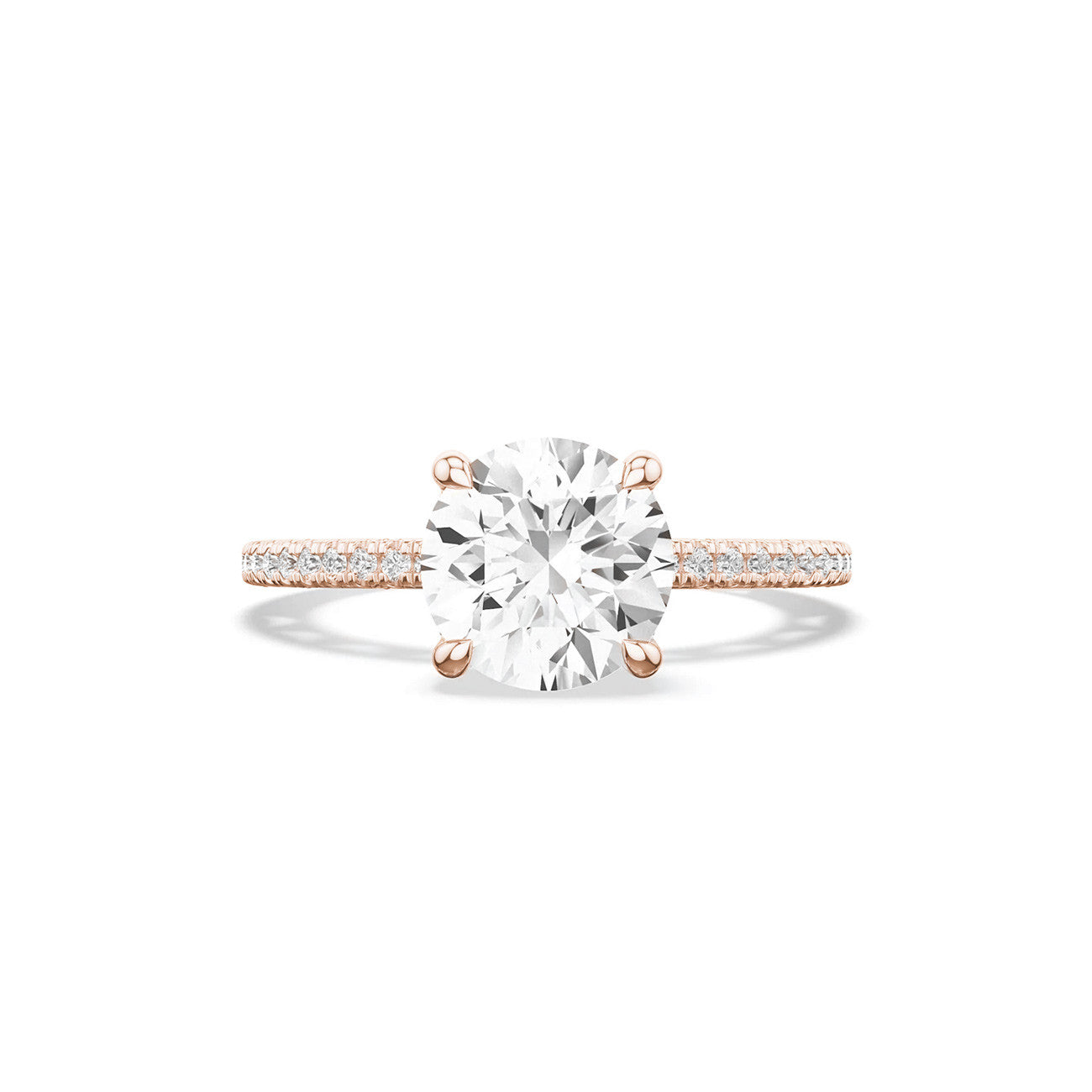 Tacori Lunetta Crescent Lunetta Crescent Round Halfway Pave Engagement Ring Setting