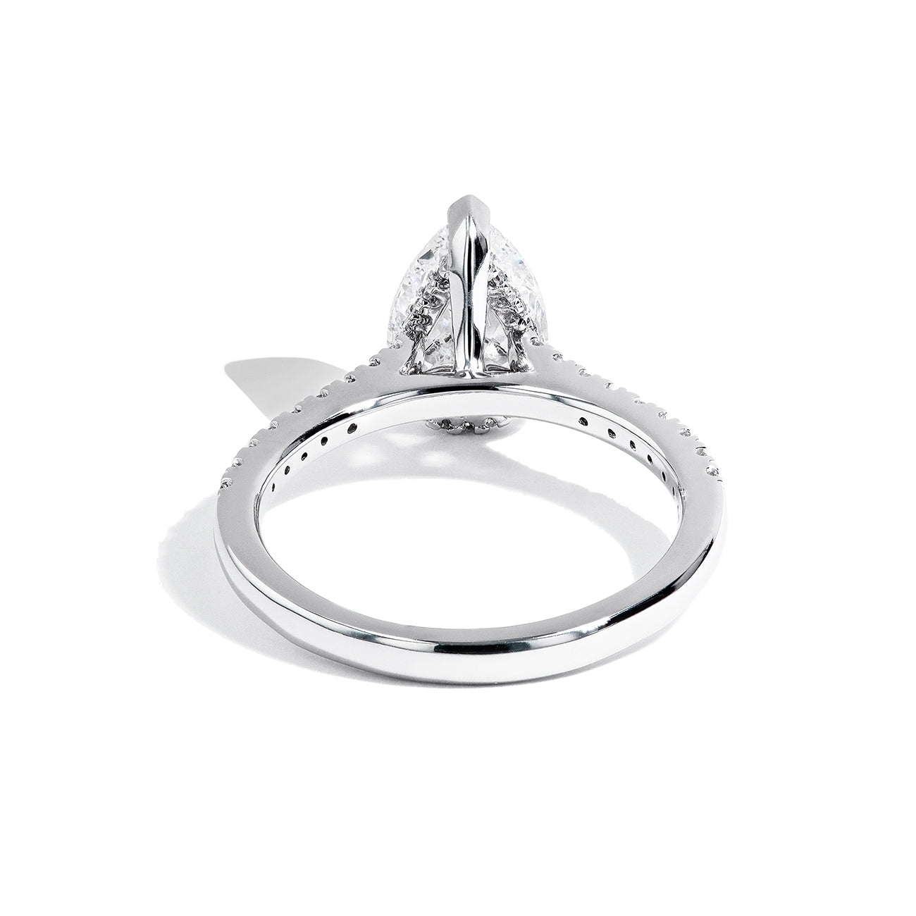 2 Carat Pear Shape Pave Engagement Ring