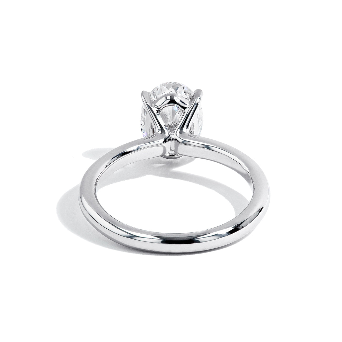 3.04 Carat Lab Grown Oval Engagement Ring