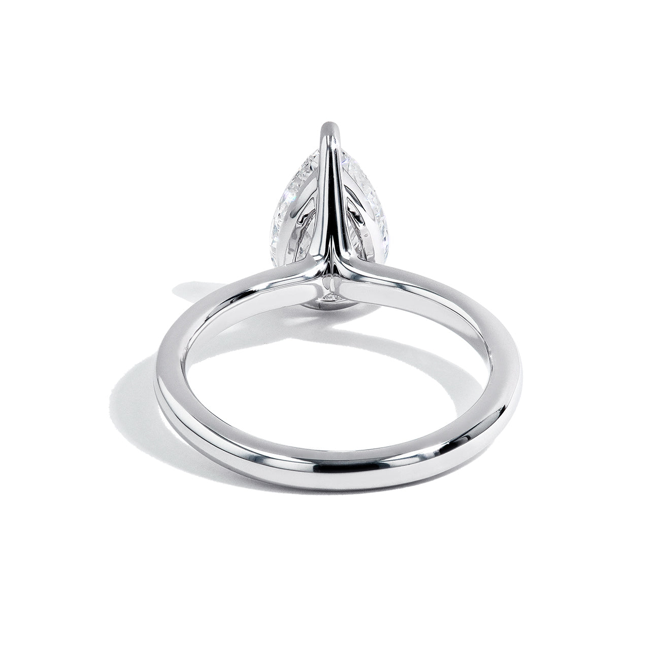 2.04 Carat Lab Grown Pear Shape Engagement Ring