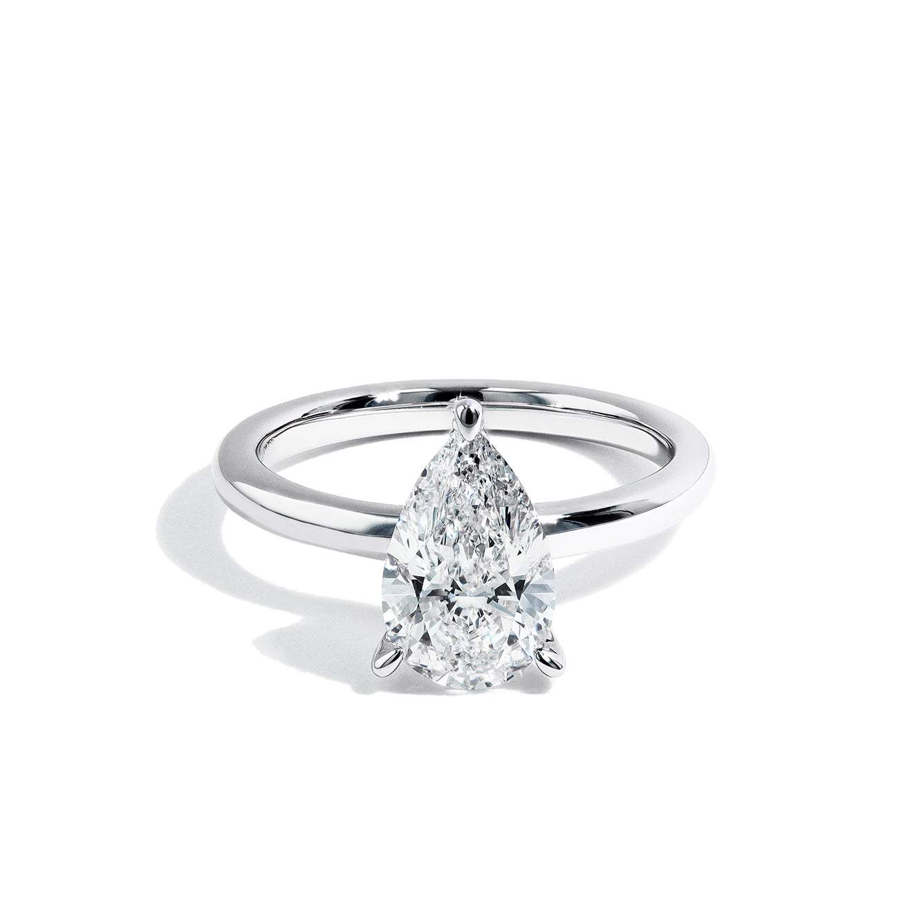 2.04 Carat Lab Grown Pear Shape Engagement Ring