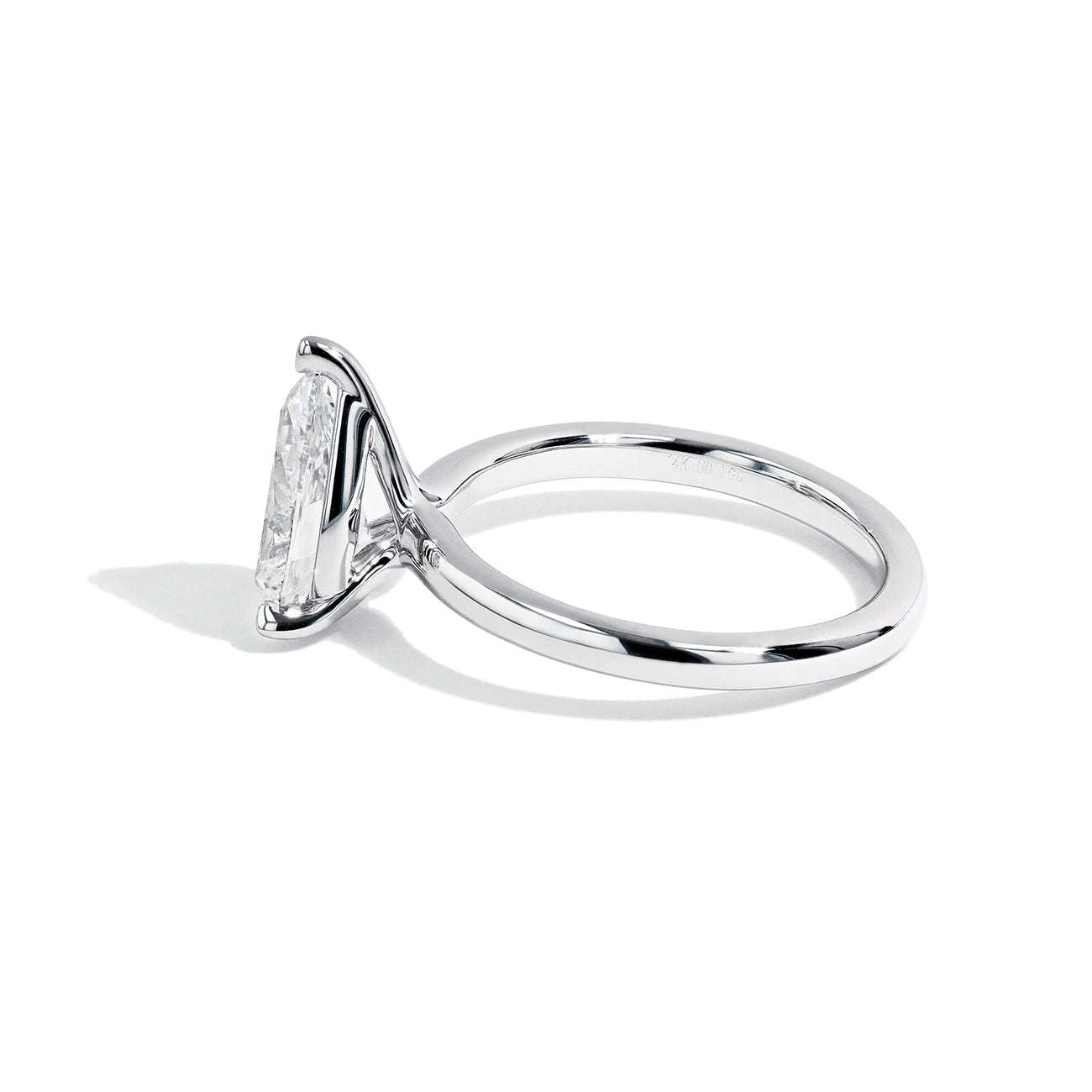 2.04 Carat Lab Grown Pear Shape Engagement Ring