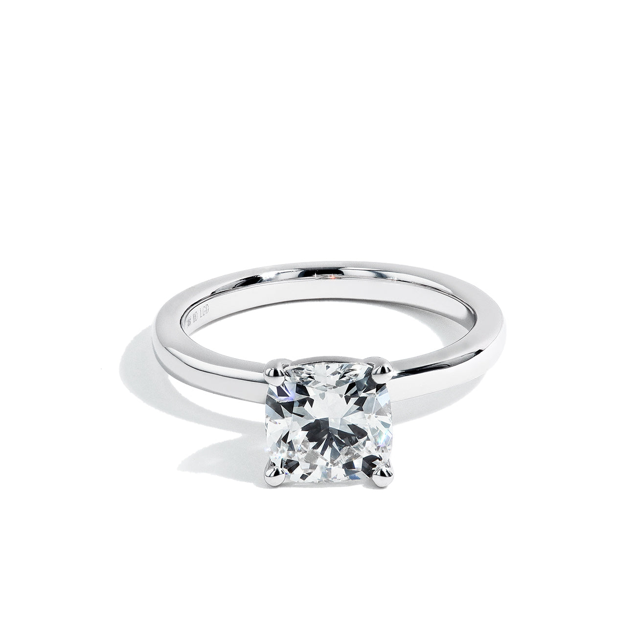 2.01 Carat Lab Grown Cushion Cut Engagement Ring