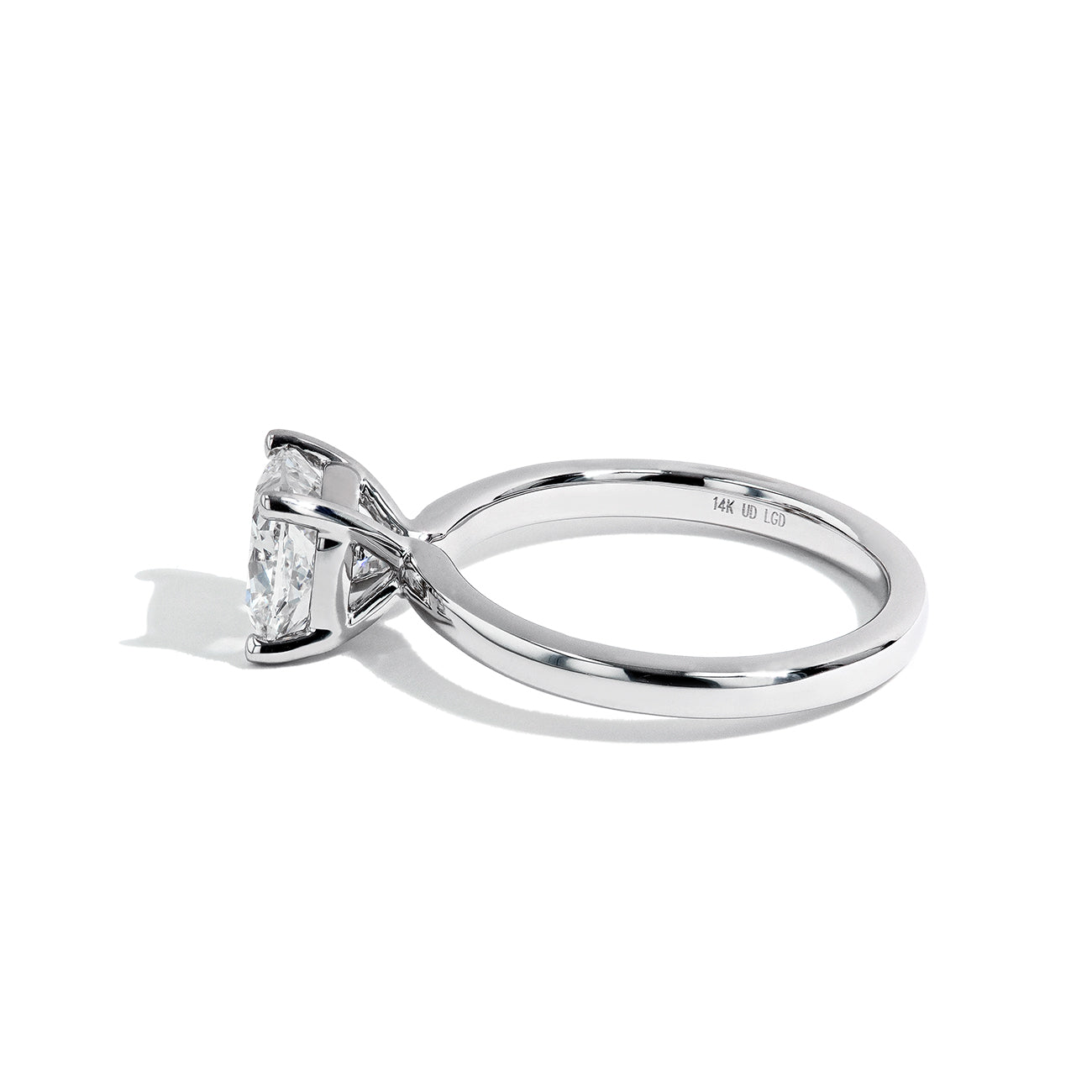 2.01 Carat Lab Grown Cushion Cut Engagement Ring