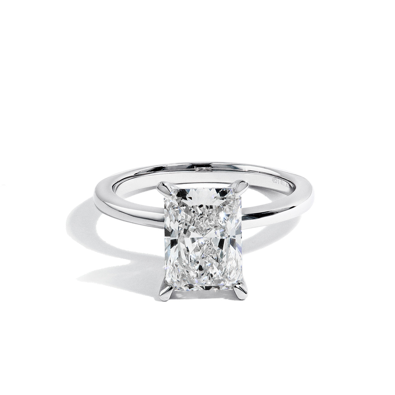 3.03 Carat Lab Grown Radiant Cut Engagement Ring