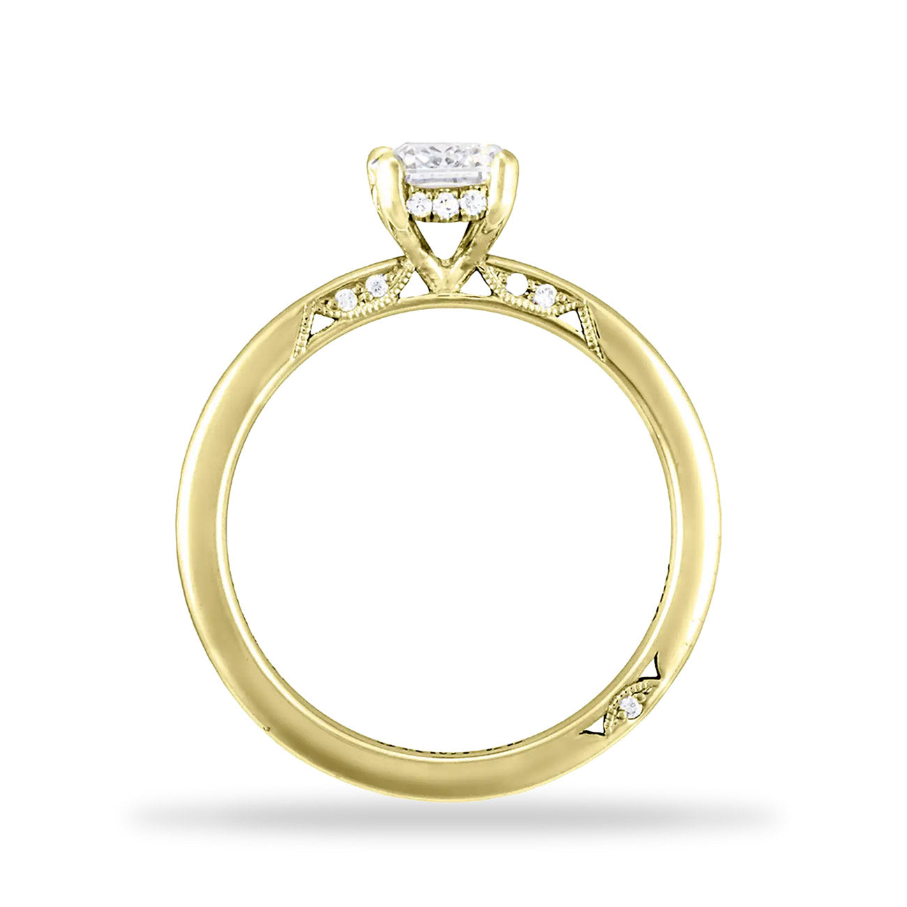 Tacori Emerald Pave Hidden Halo Engagement Ring Setting