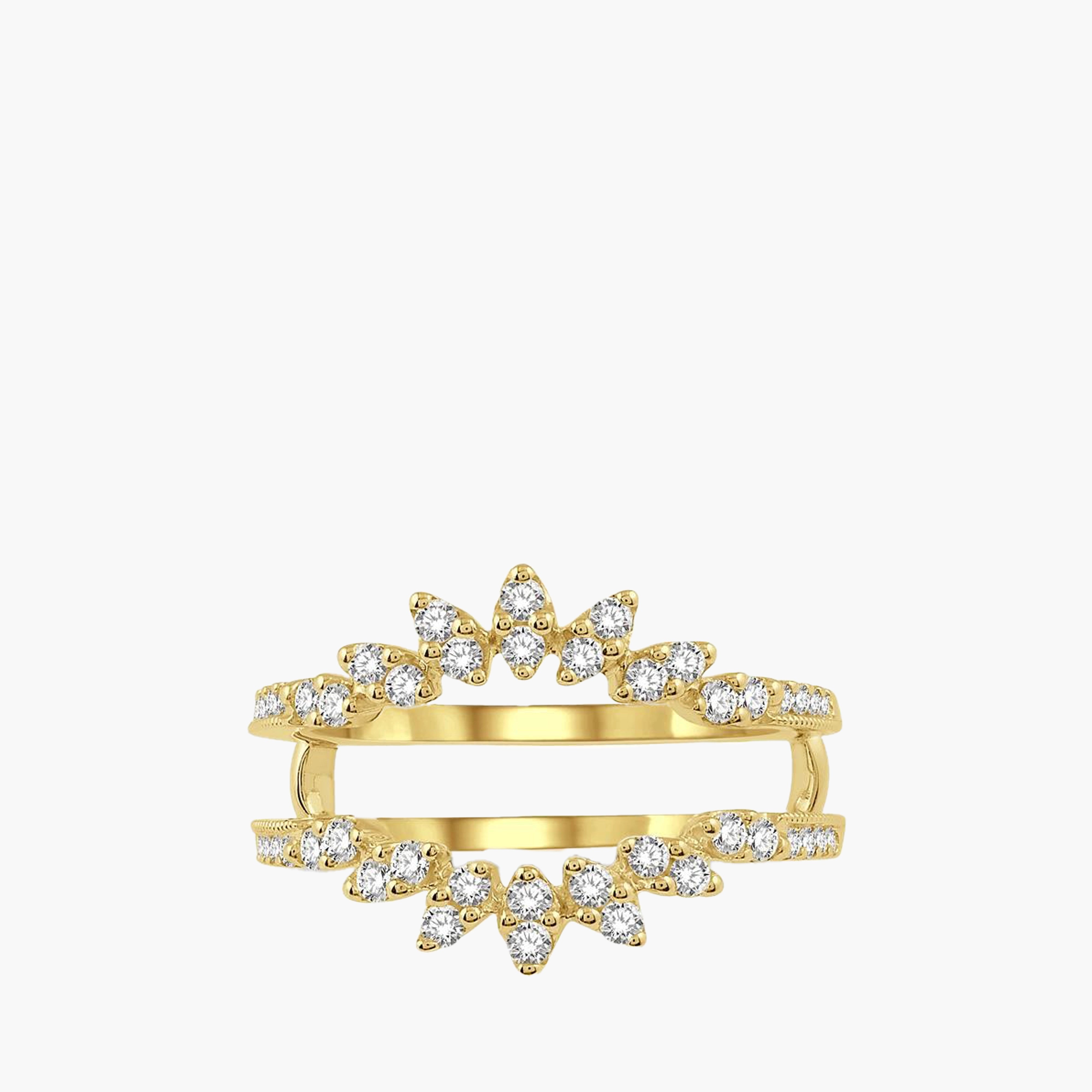 Diamond Insert Ring in 14K Yellow Gold
