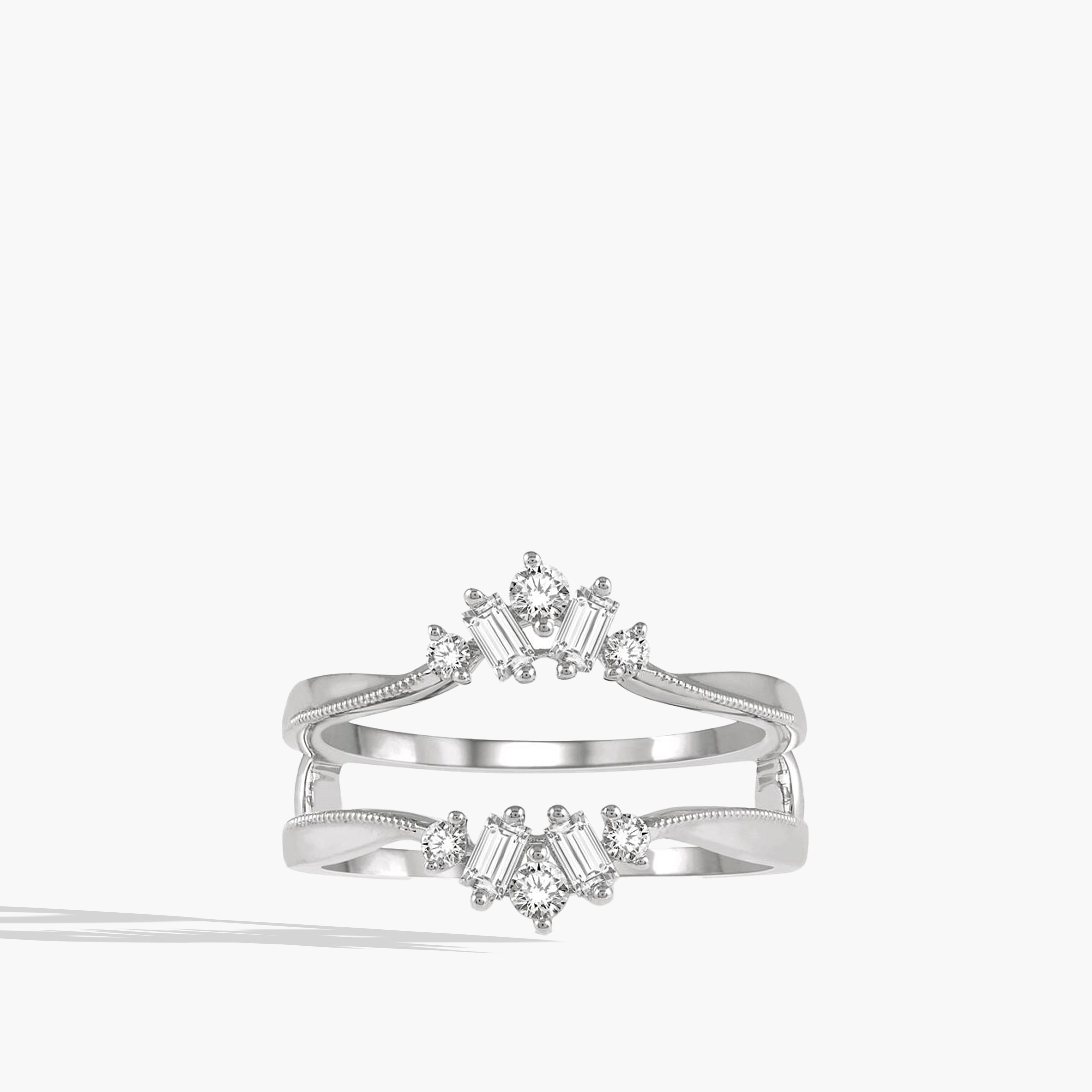 Diamond Insert Ring in 14K White Gold