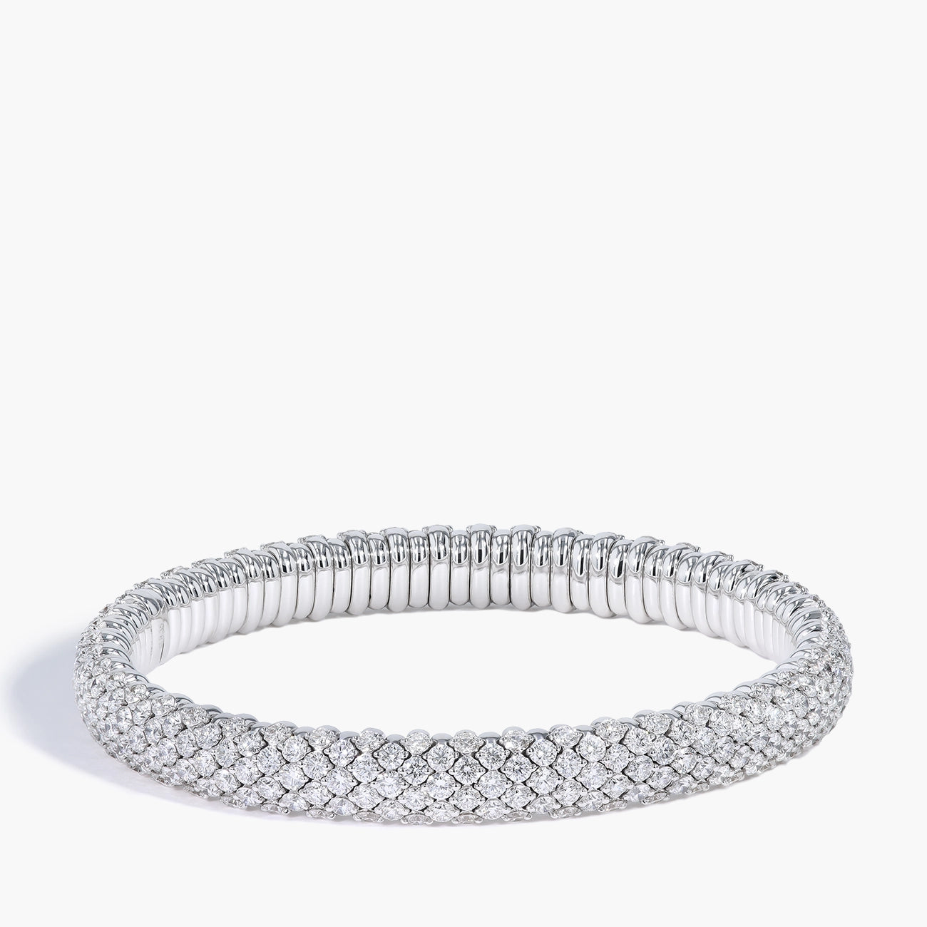 White Gold Diamond Flex Bangle