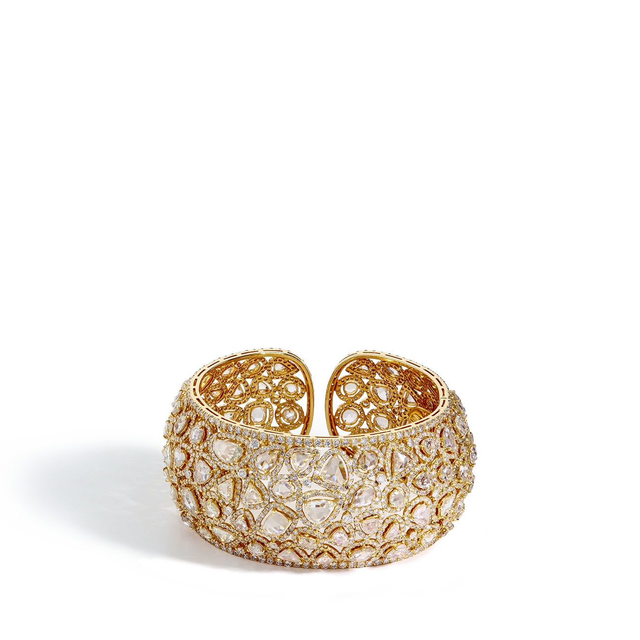 38 Carat Rose Cut Diamond Bangle