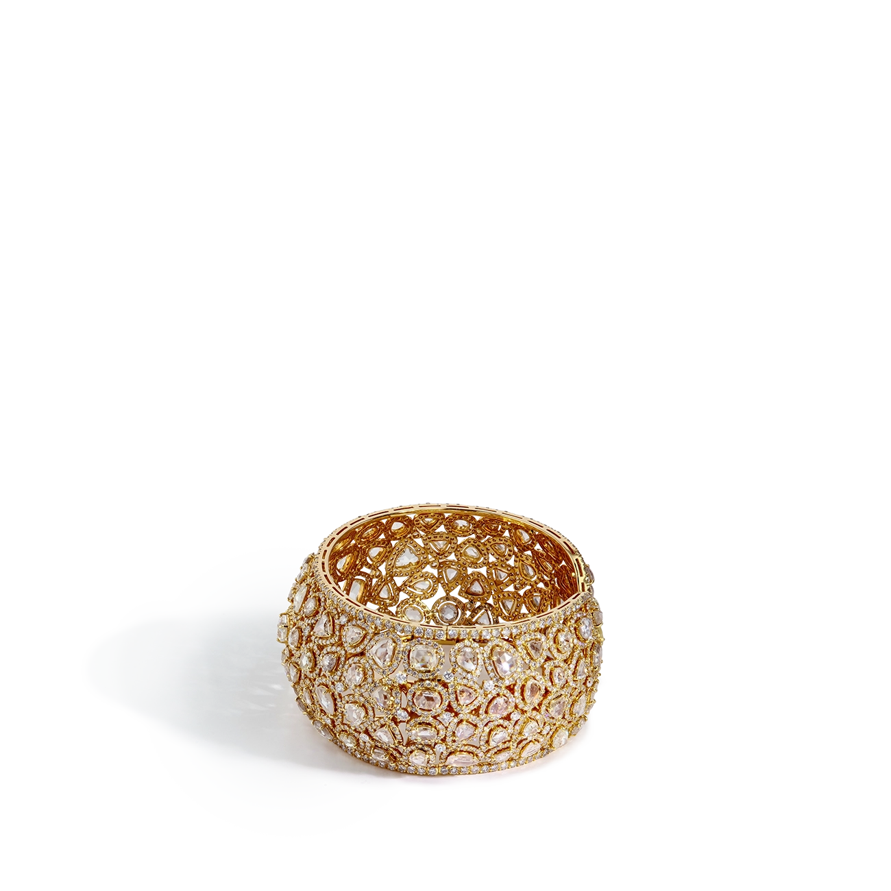 38 Carat Rose Cut Diamond Bangle