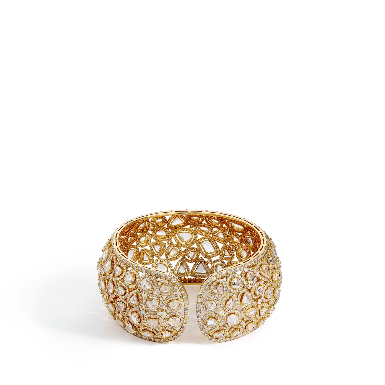 38 Carat Rose Cut Diamond Bangle